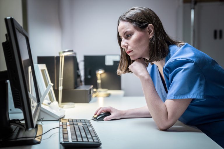Healthcare worker in clinic