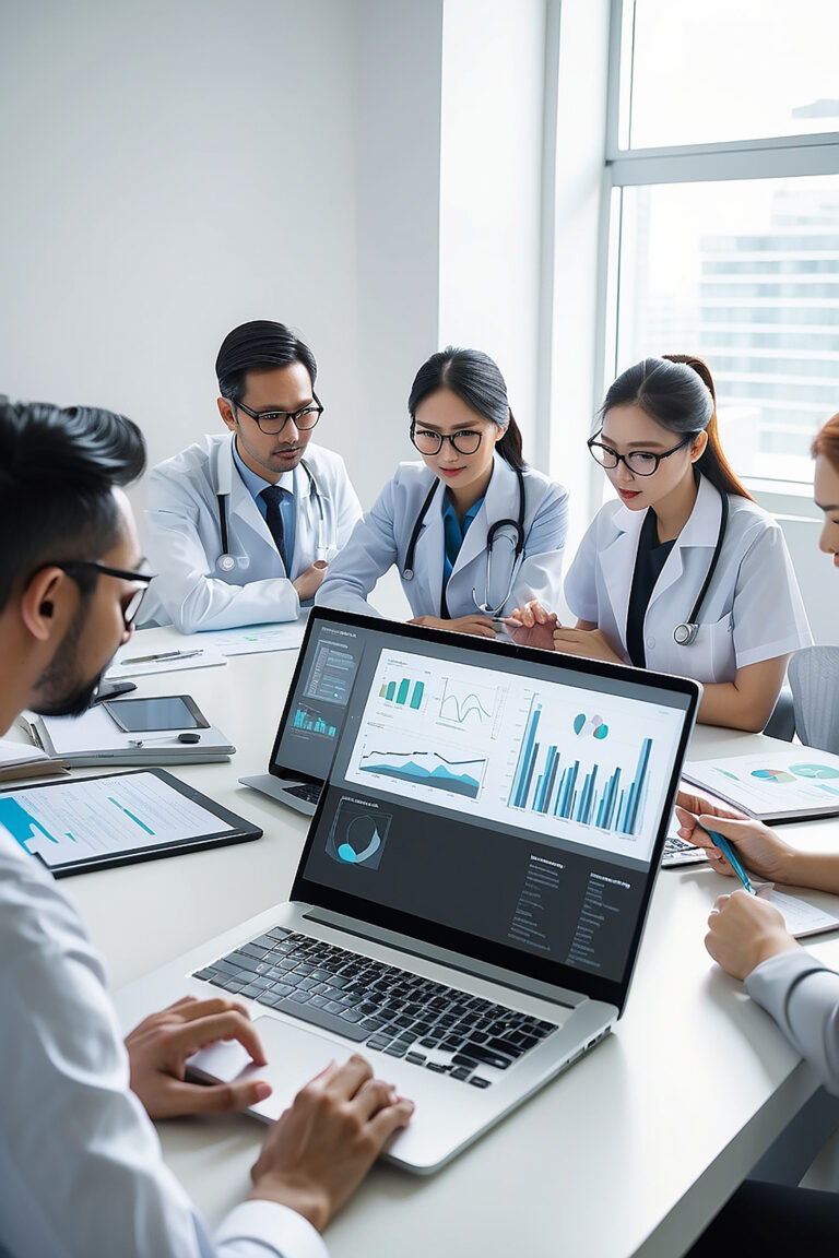Sigma-Chi biometrics team reviewing clinical data
